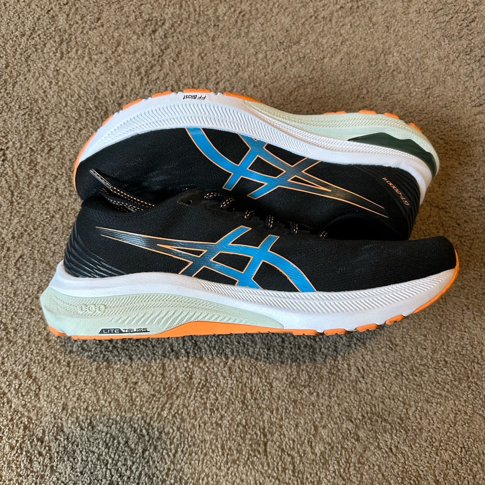 Asics Black and Blue Athletic Shoes
